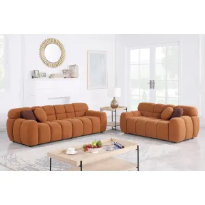 Streamdale Marshmallow Boucle Sofa Light Brown