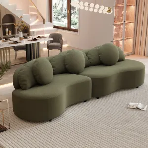 Streamdale Modern 103.5" Lamb Velvet Sofa Couch