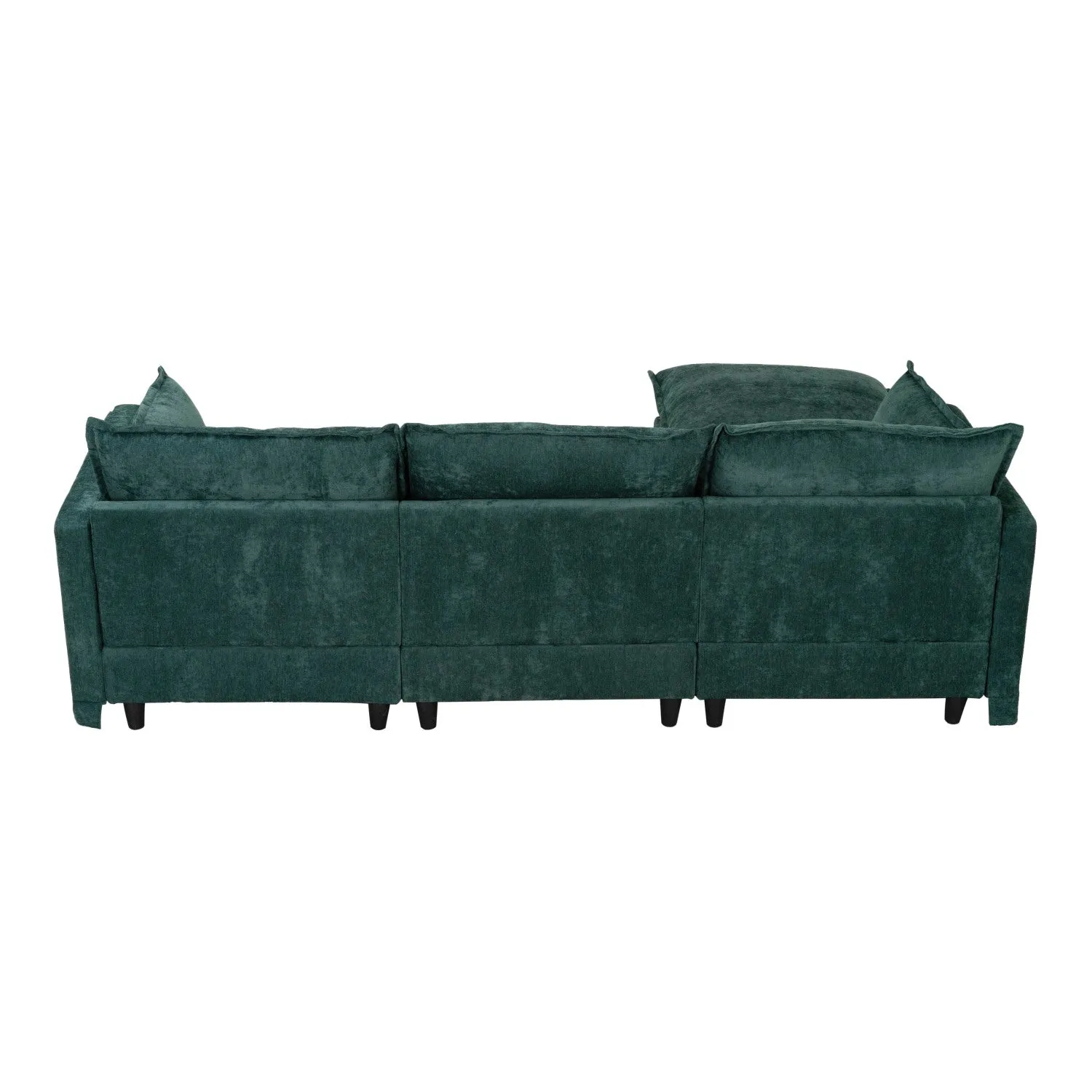 Streamdale Modern L-Shaped Sectional Sofa with Ottoman