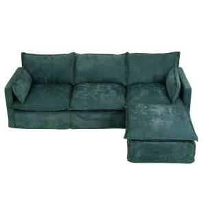 Streamdale Modern L-Shaped Sectional Sofa with Ottoman