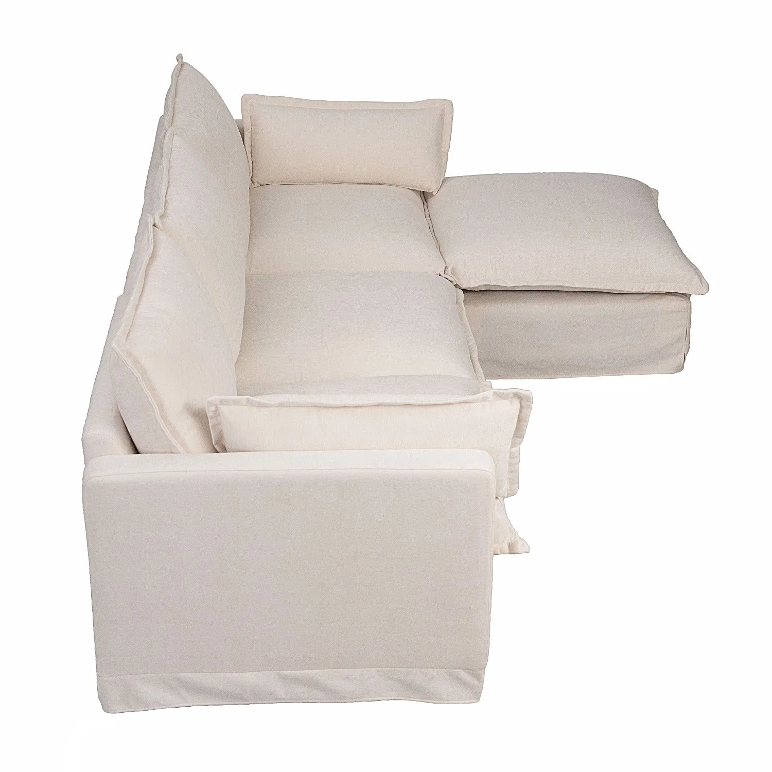 Streamdale Modern L-Shaped Sectional Sofa with Ottoman