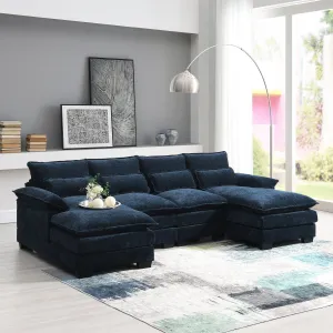 Streamdale Modern U-Shaped Sectional Sofa with Pillows & Chaise
