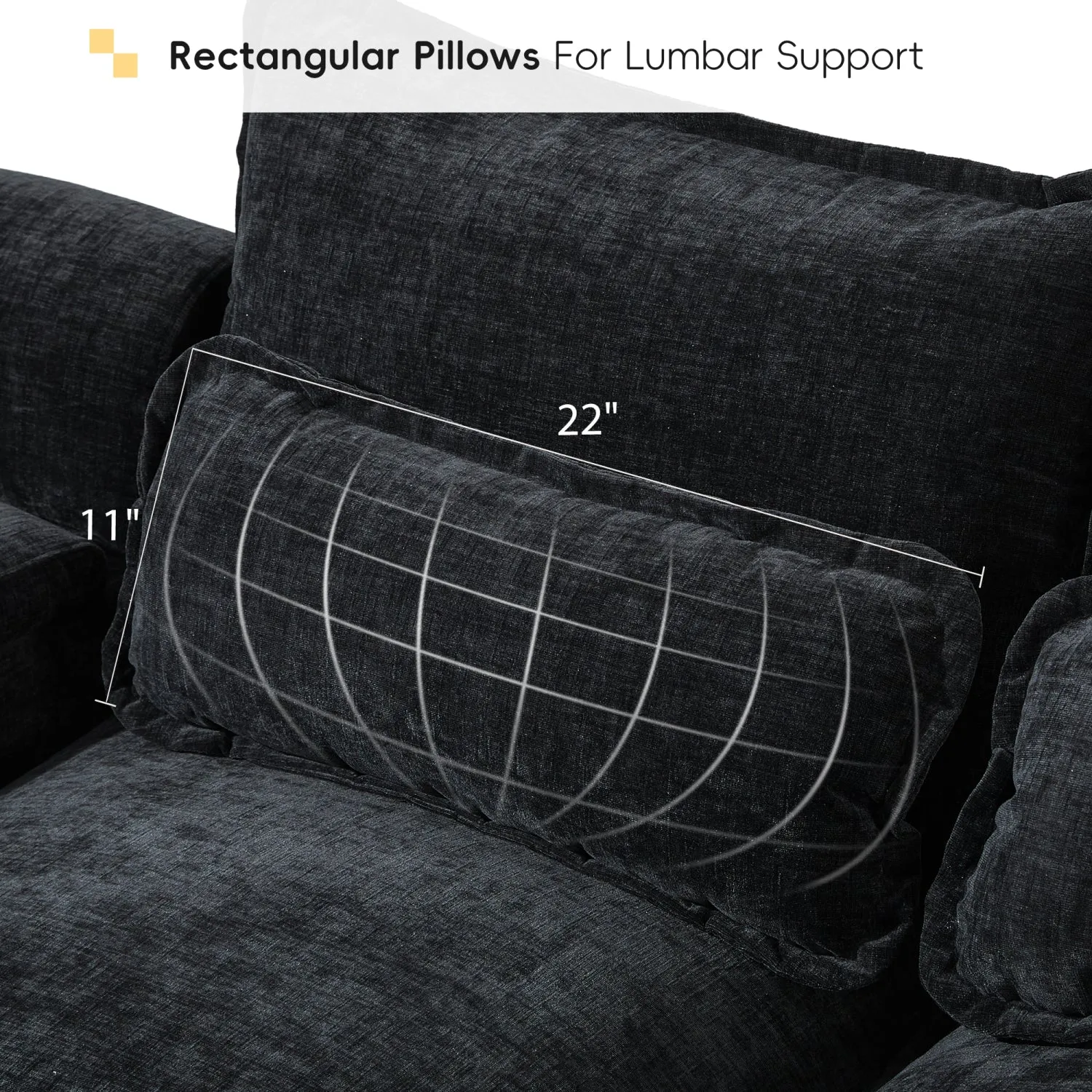 Streamdale Modern U-Shaped Sectional Sofa with Pillows & Chaise