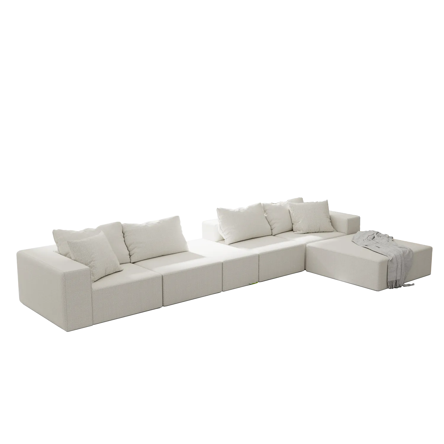 Streamdale Modern Upholstered Sectional Sofa Couch Set, 132" L-Shaped