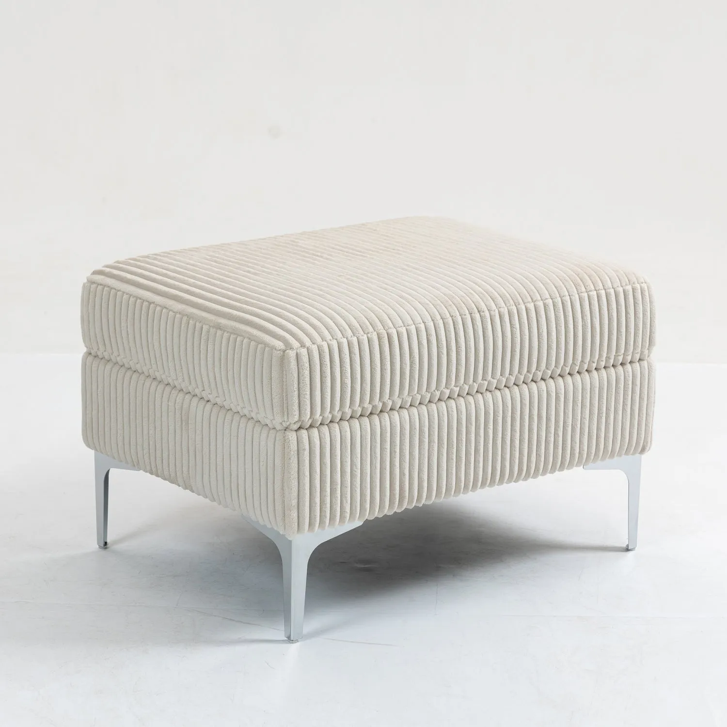 Streamdale Modular Sectional Sofa Square Ottoman Module,Storage Ottoman Footrest,Beige