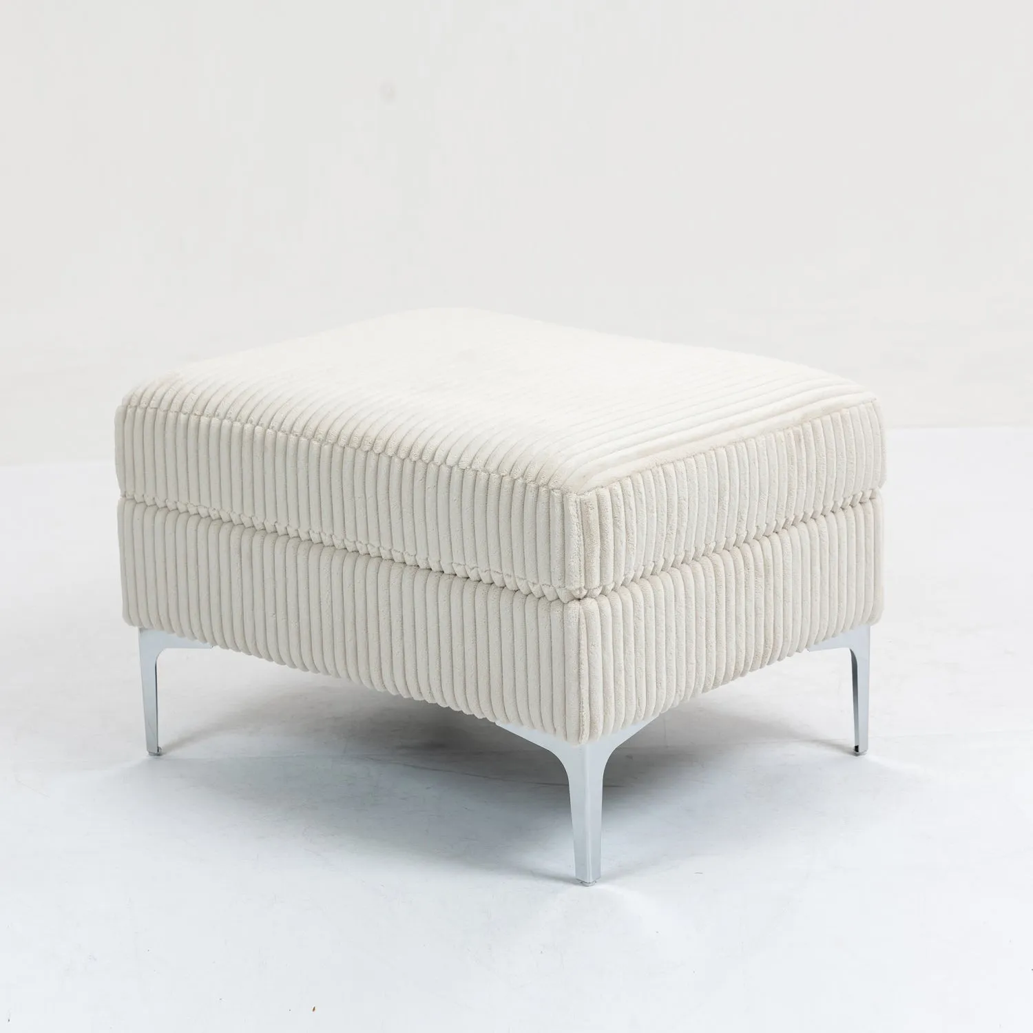 Streamdale Modular Sectional Sofa Square Ottoman Module,Storage Ottoman Footrest,Beige