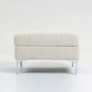 Streamdale Modular Sectional Sofa Square Ottoman Module,Storage Ottoman Footrest,Beige