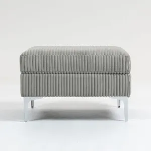 Streamdale Modular Sectional Sofa Square Ottoman Module,Storage Ottoman Footrest,Gray