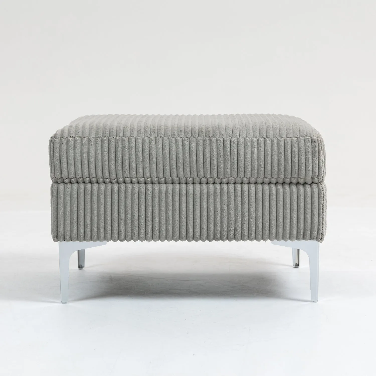 Streamdale Modular Sectional Sofa Square Ottoman Module,Storage Ottoman Footrest,Gray