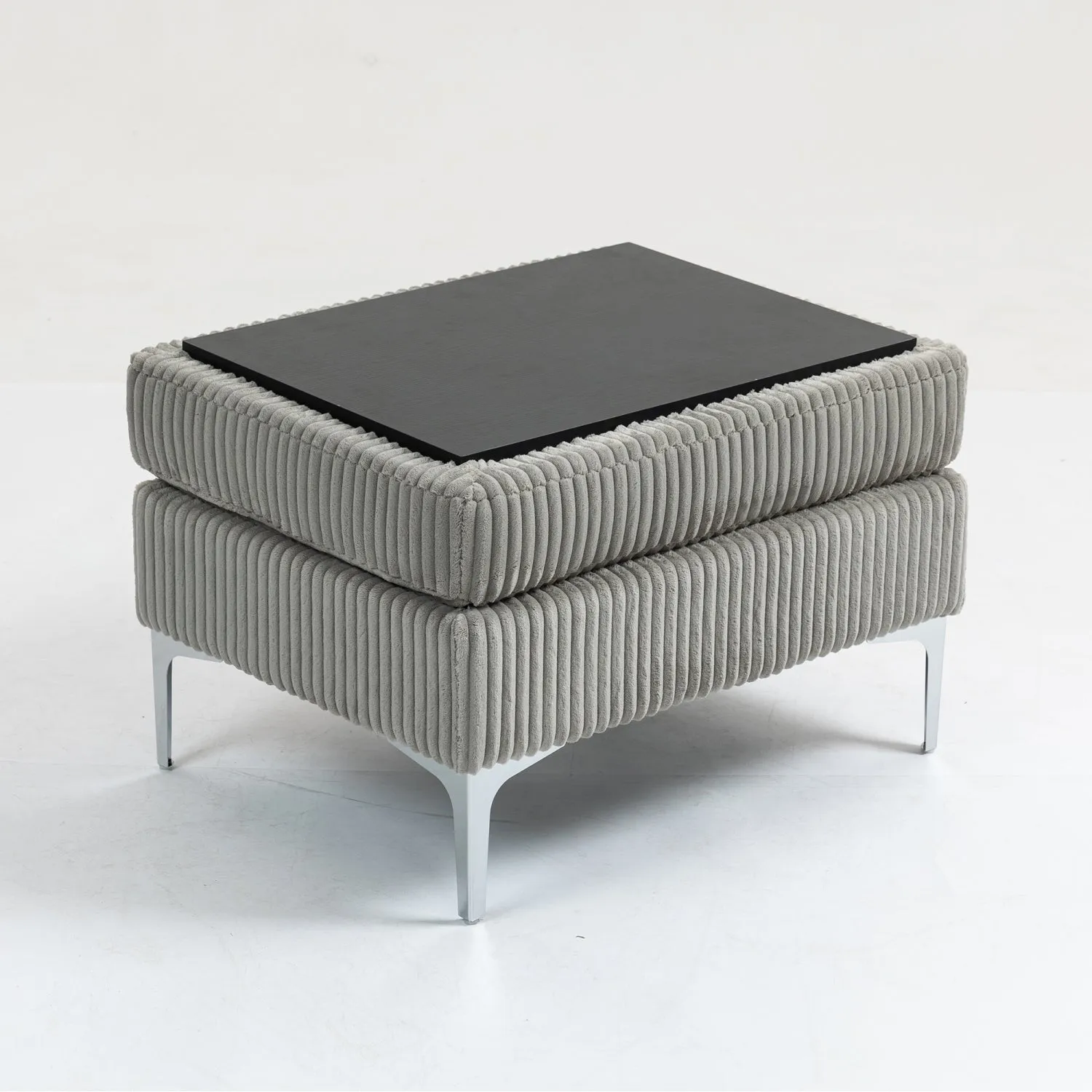 Streamdale Modular Sectional Sofa Square Ottoman Module,Storage Ottoman Footrest,Gray