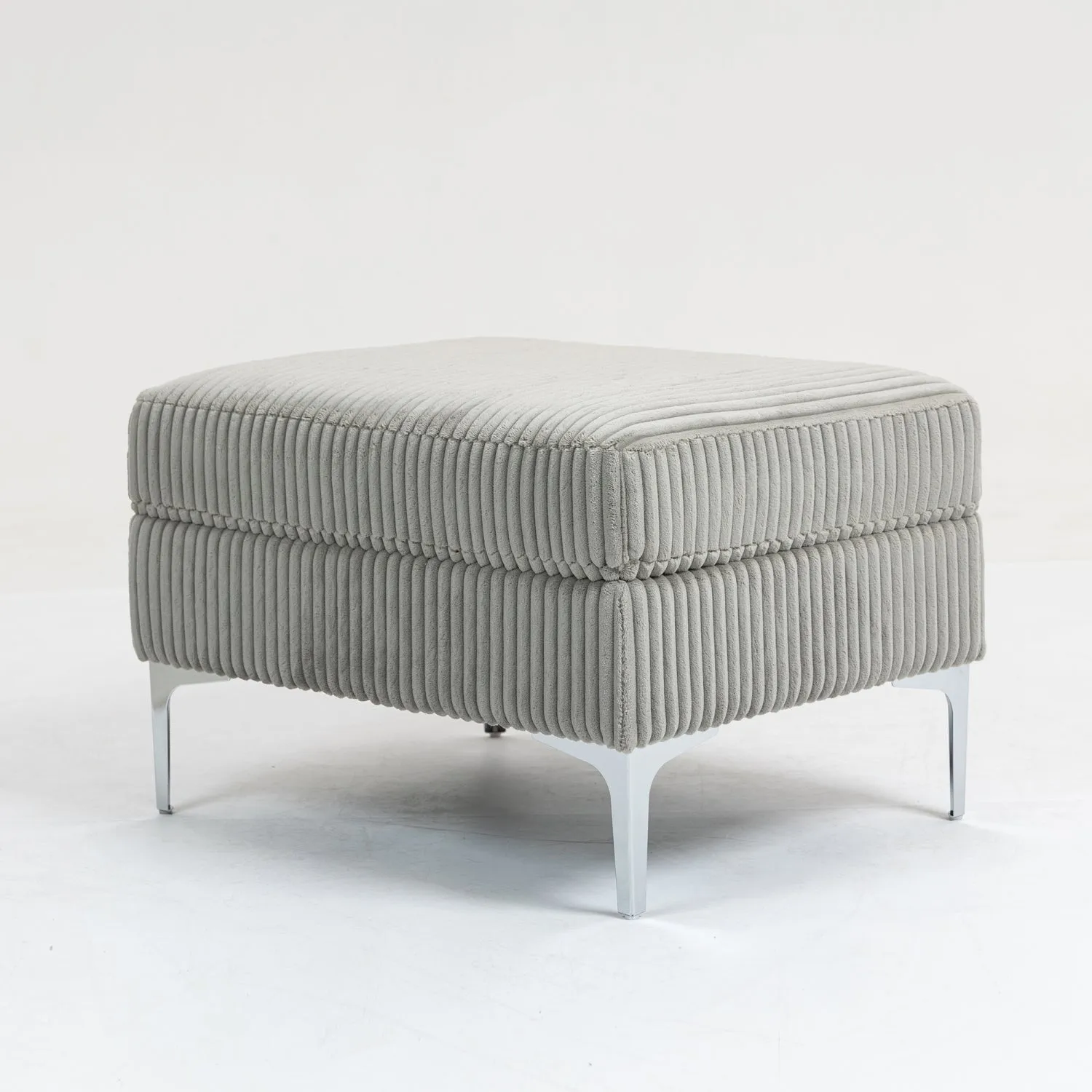 Streamdale Modular Sectional Sofa Square Ottoman Module,Storage Ottoman Footrest,Gray