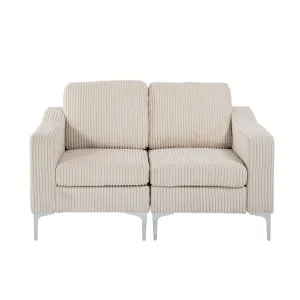 Streamdale Modular Sectional Two-Seater Sofa , Corduroy Sectional Couch,Beige