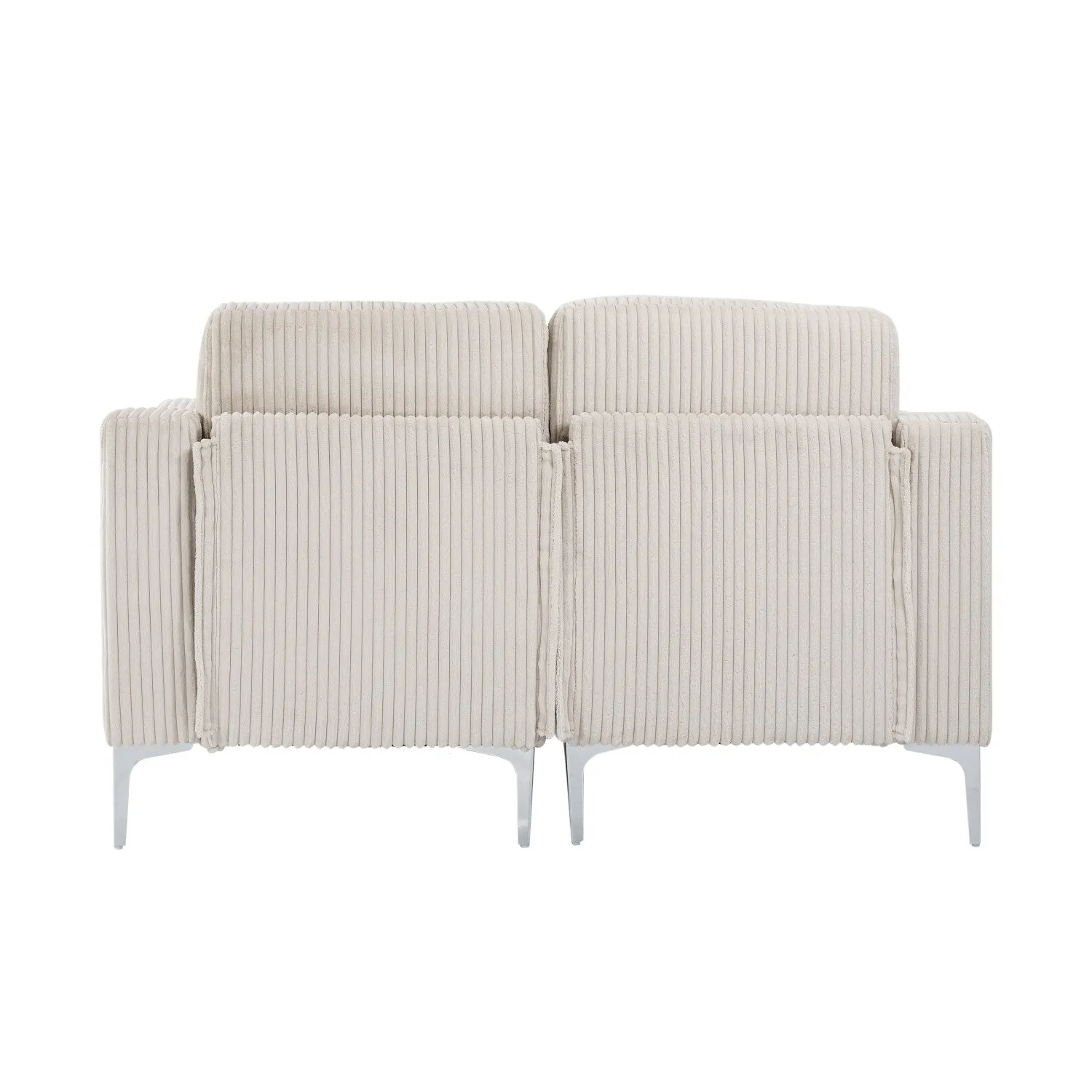 Streamdale Modular Sectional Two-Seater Sofa , Corduroy Sectional Couch,Beige