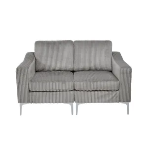Streamdale Modular Sectional Two-Seater Sofa , Corduroy Sectional Couch,Gray