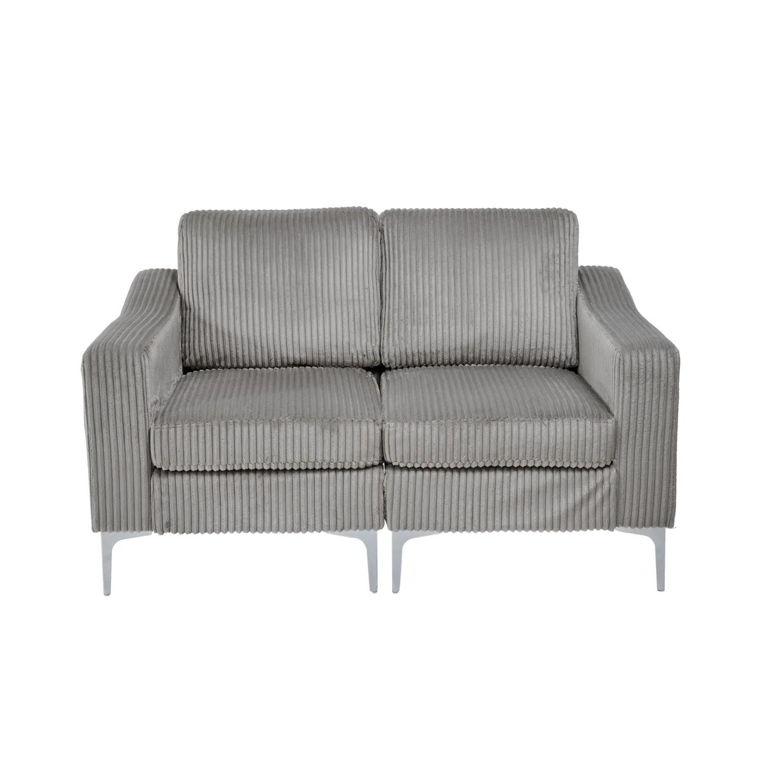 Streamdale Modular Sectional Two-Seater Sofa , Corduroy Sectional Couch,Gray