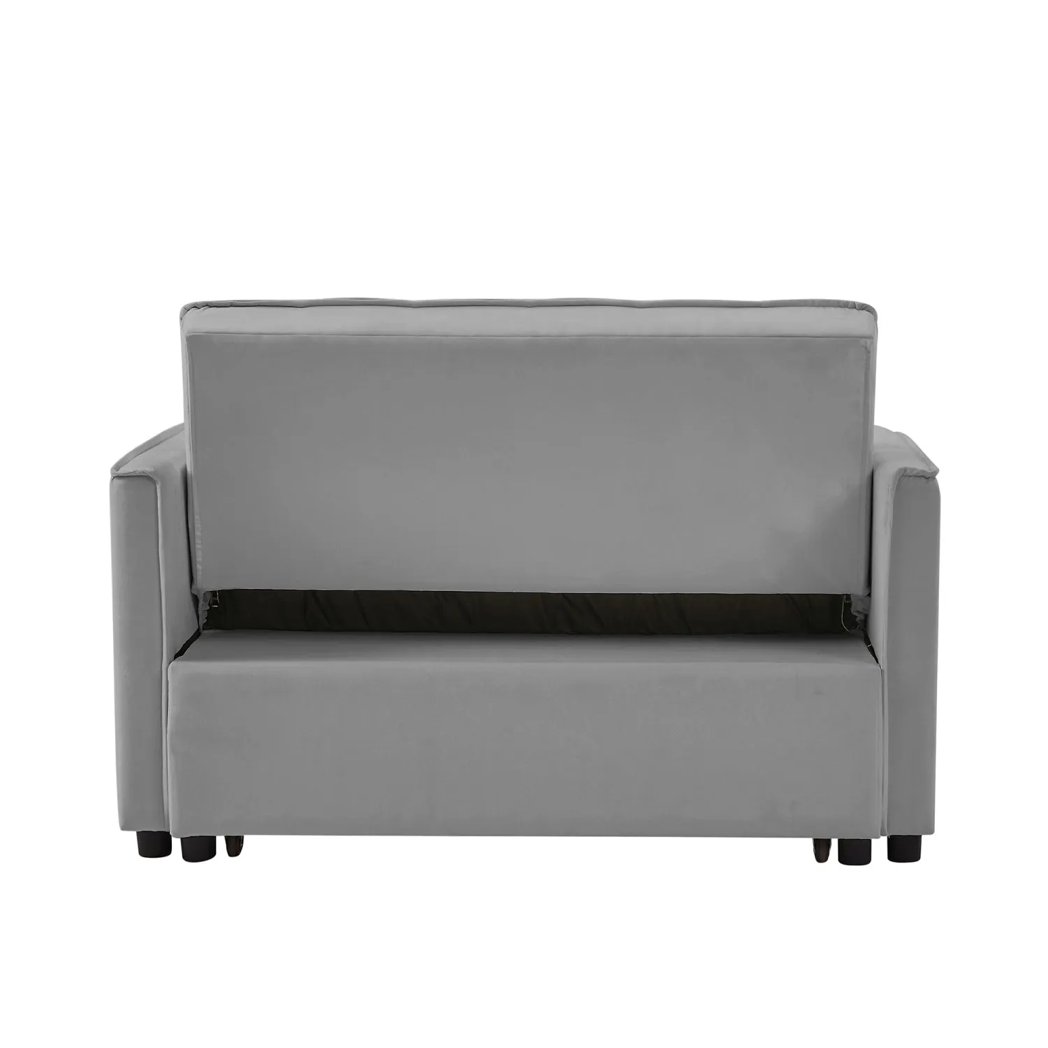 Streamdale NEW Grey Velvet Loveseat Sofa Bed (7cm legs)