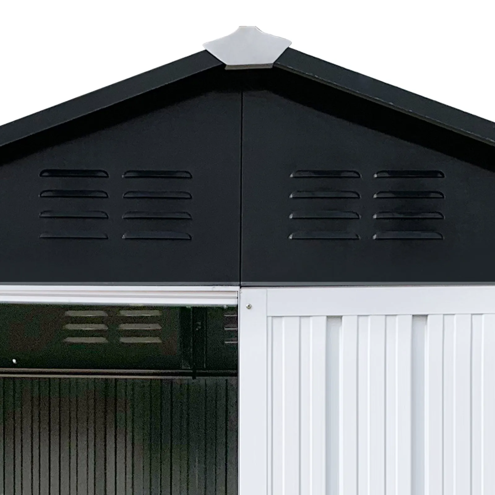 Streamdale Outdoor Storage Sheds 4FTx6FT Apex Roof White Black