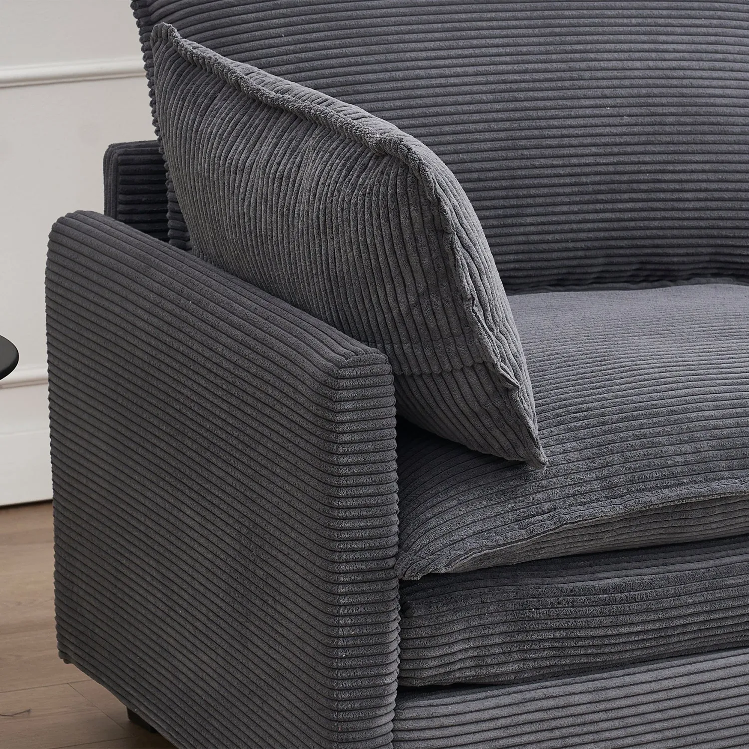Streamdale Oversized Velvet Modular Sofa U-Shape Couch with Ottomans & Pillows