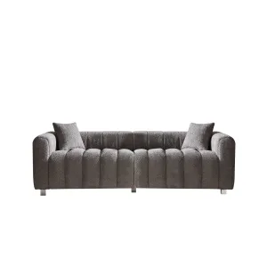 Streamdale Premium Velvet Sofa 3-Seater Loveseat with Metal Legs