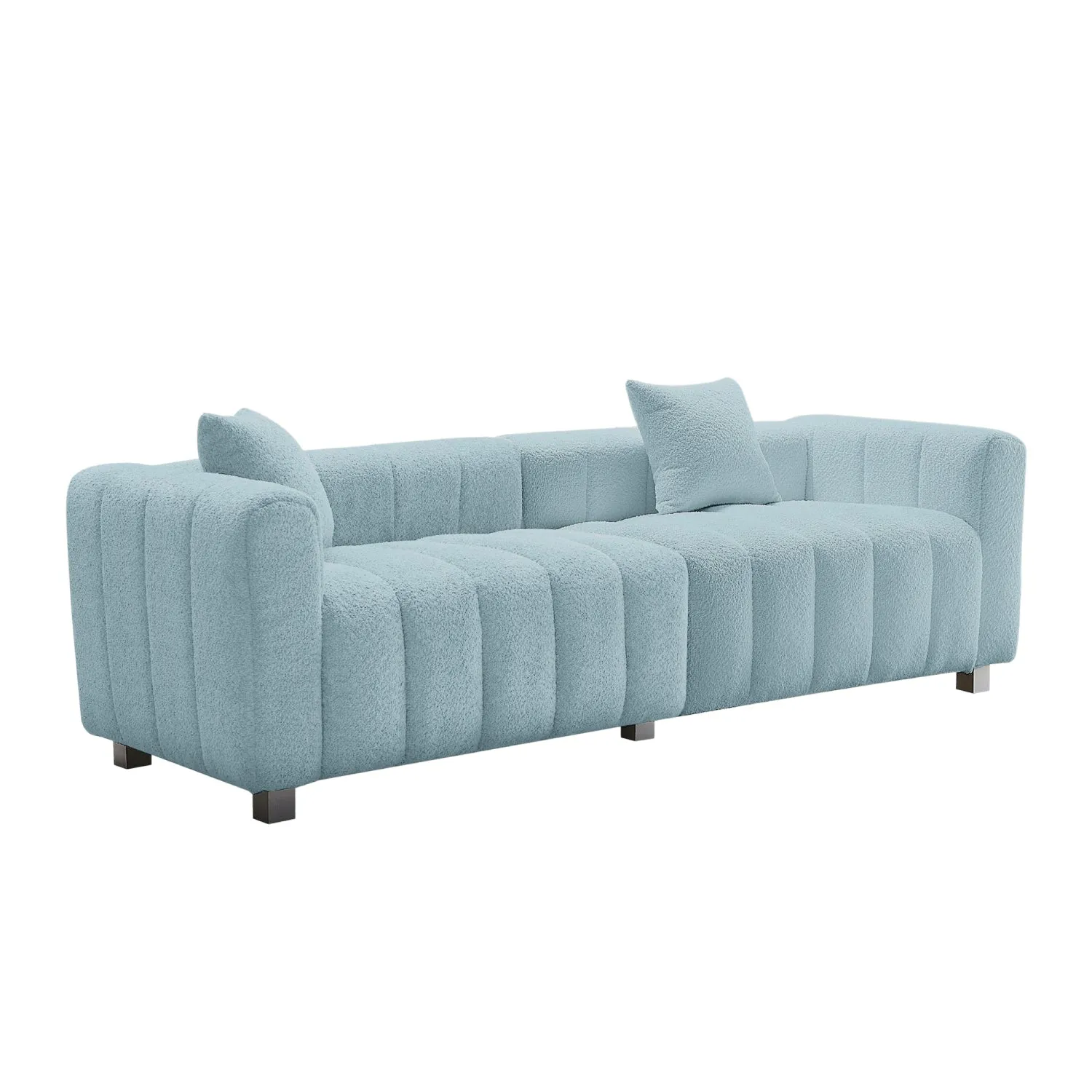 Streamdale Premium Velvet Sofa 3-Seater Loveseat with Metal Legs