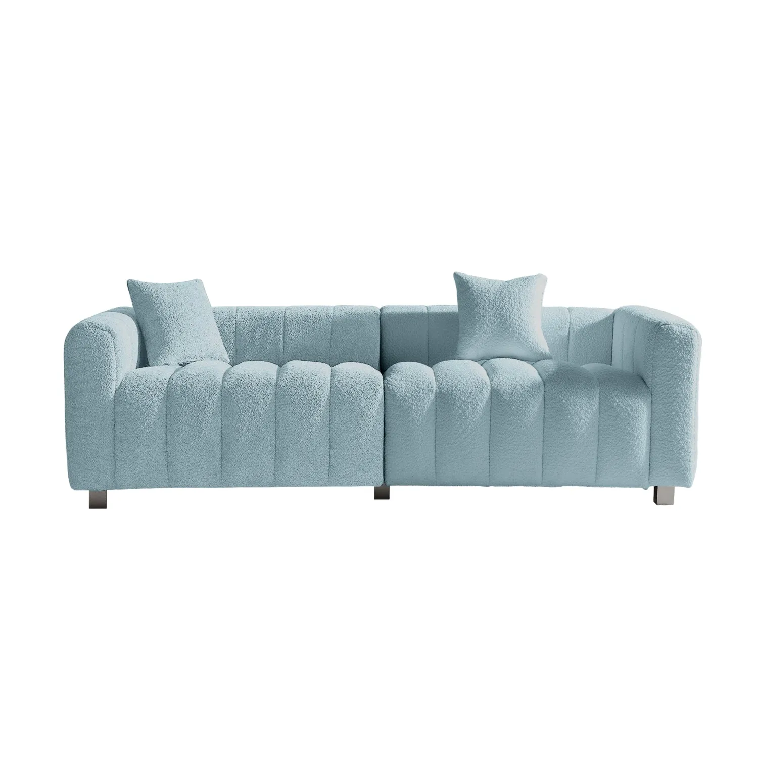 Streamdale Premium Velvet Sofa 3-Seater Loveseat with Metal Legs