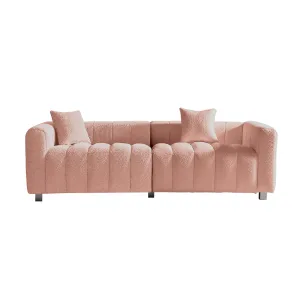 Streamdale Premium Velvet Sofa 3-Seater Loveseat with Metal Legs