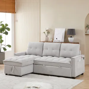 Streamdale Reclining Pull-Out Sofa Bed w/ USB & Storage