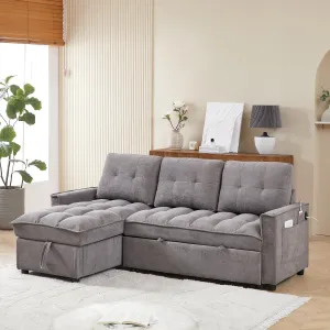 Streamdale Reclining Pull-Out Sofa Bed w/ USB & Storage