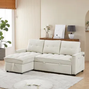 Streamdale Reclining Pull-Out Sofa Bed w/ USB & Storage