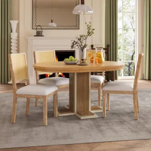 Streamdale Retro Extendable Dining Set - Wood Wash