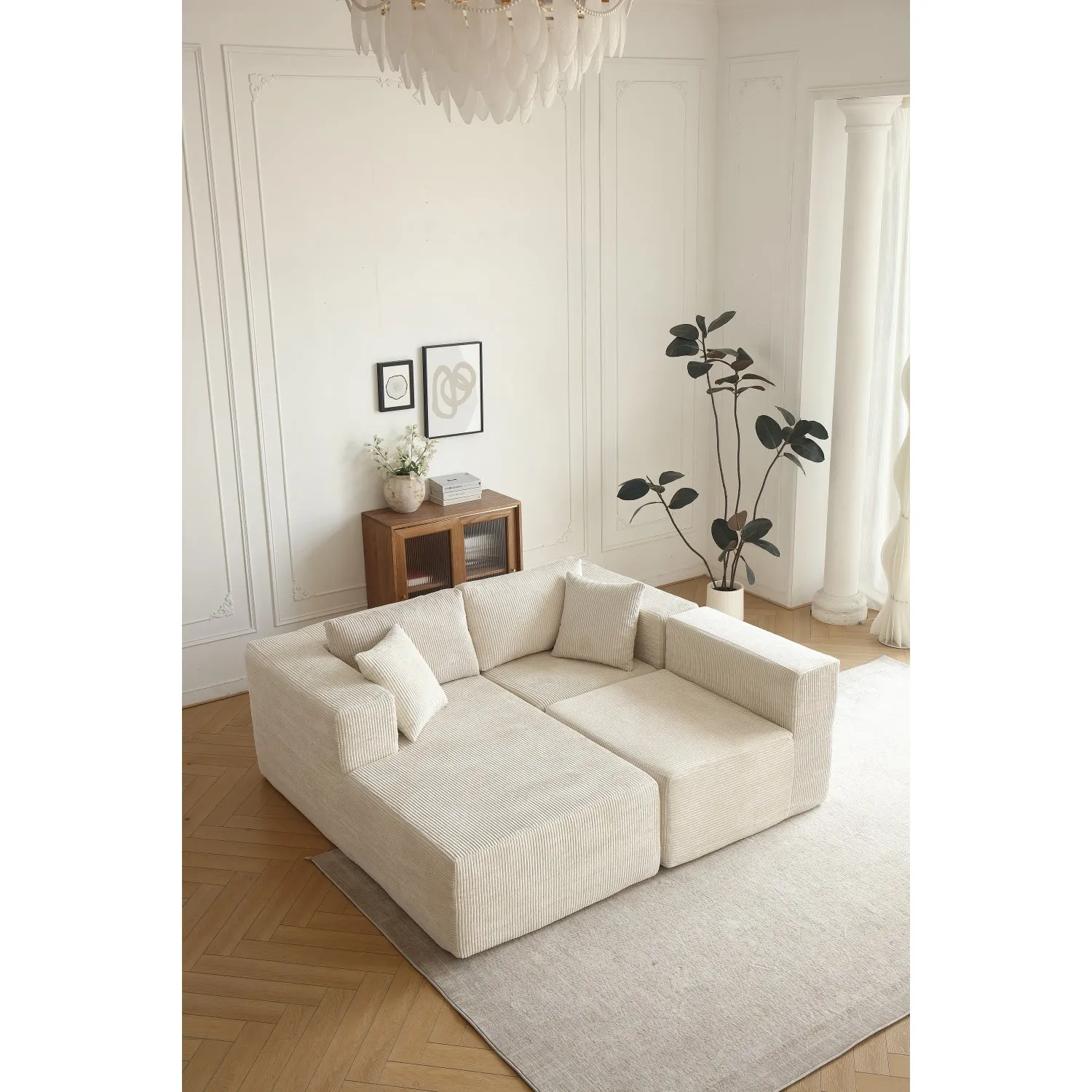 Streamdale Sectional Sofa Beige Left
