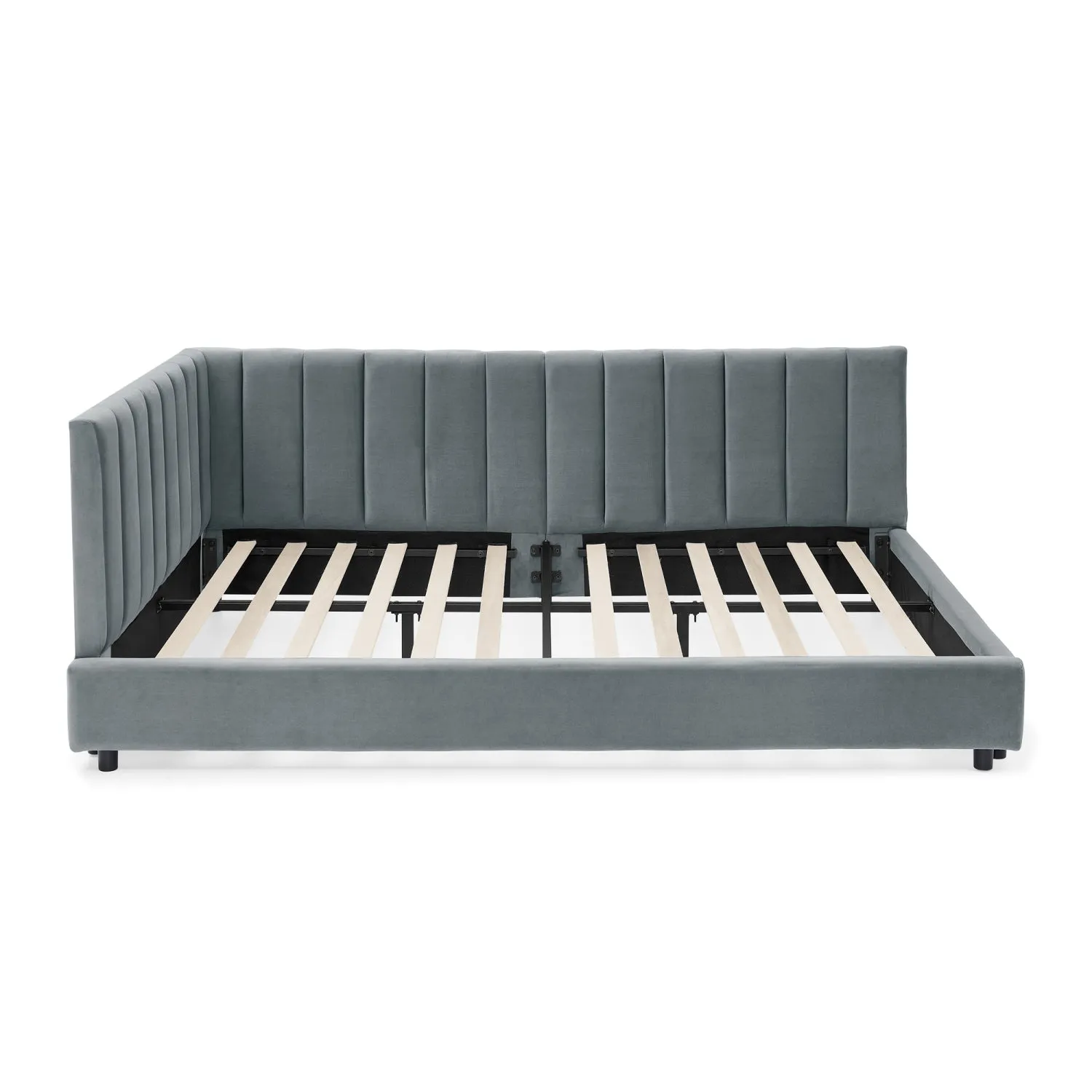 Streamdale Tufted Upholstered Full Bed Frame - Velvet Gray