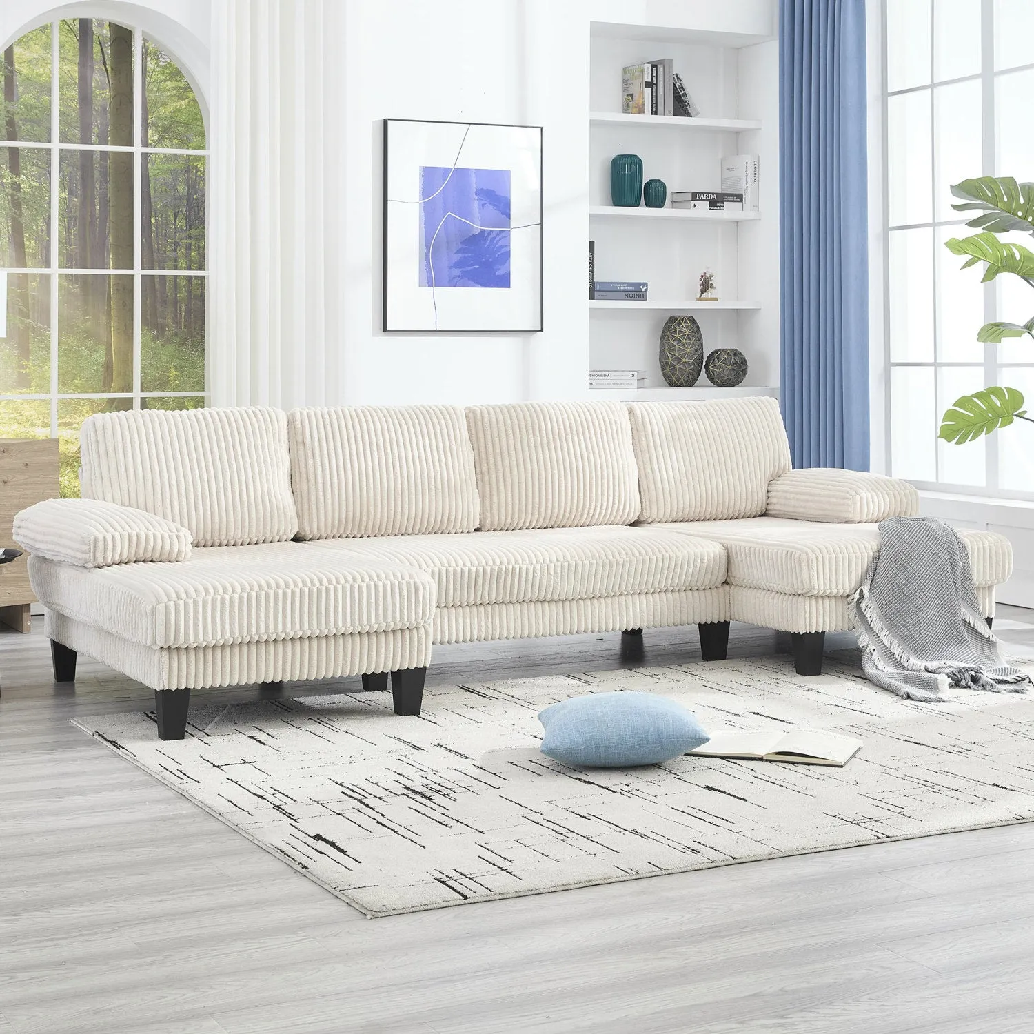 Streamdale U-Shaped Couch with Double Chaise & Oversized Seat