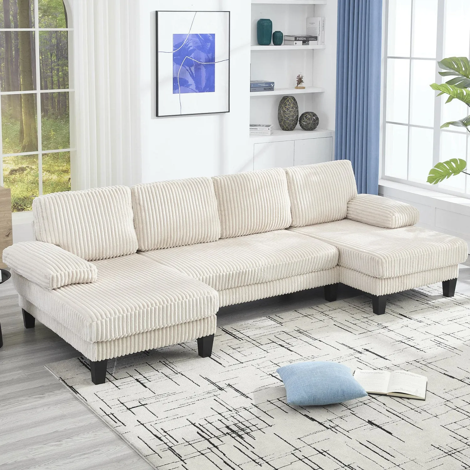 Streamdale U-Shaped Couch with Double Chaise & Oversized Seat