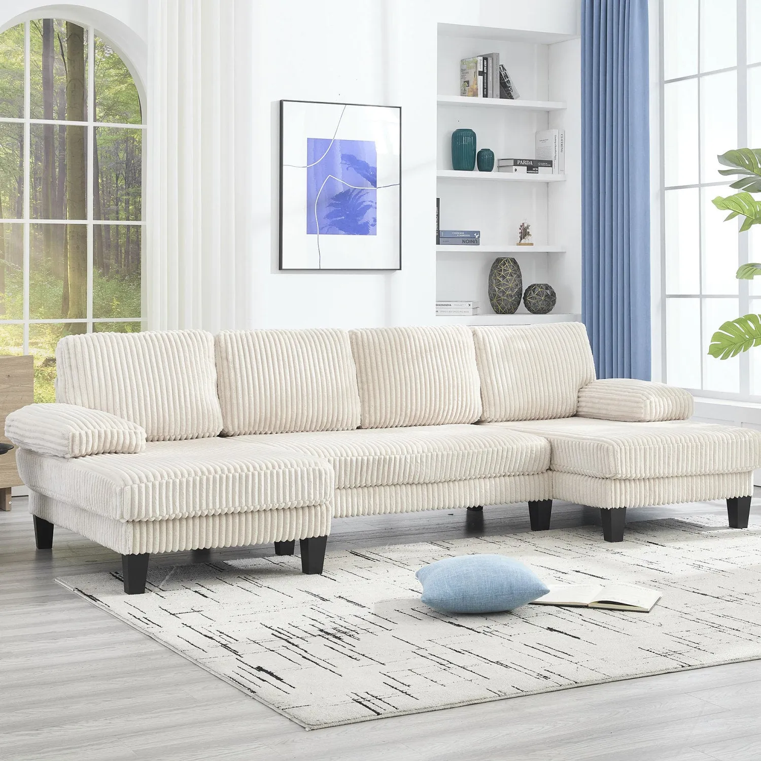 Streamdale U-Shaped Couch with Double Chaise & Oversized Seat
