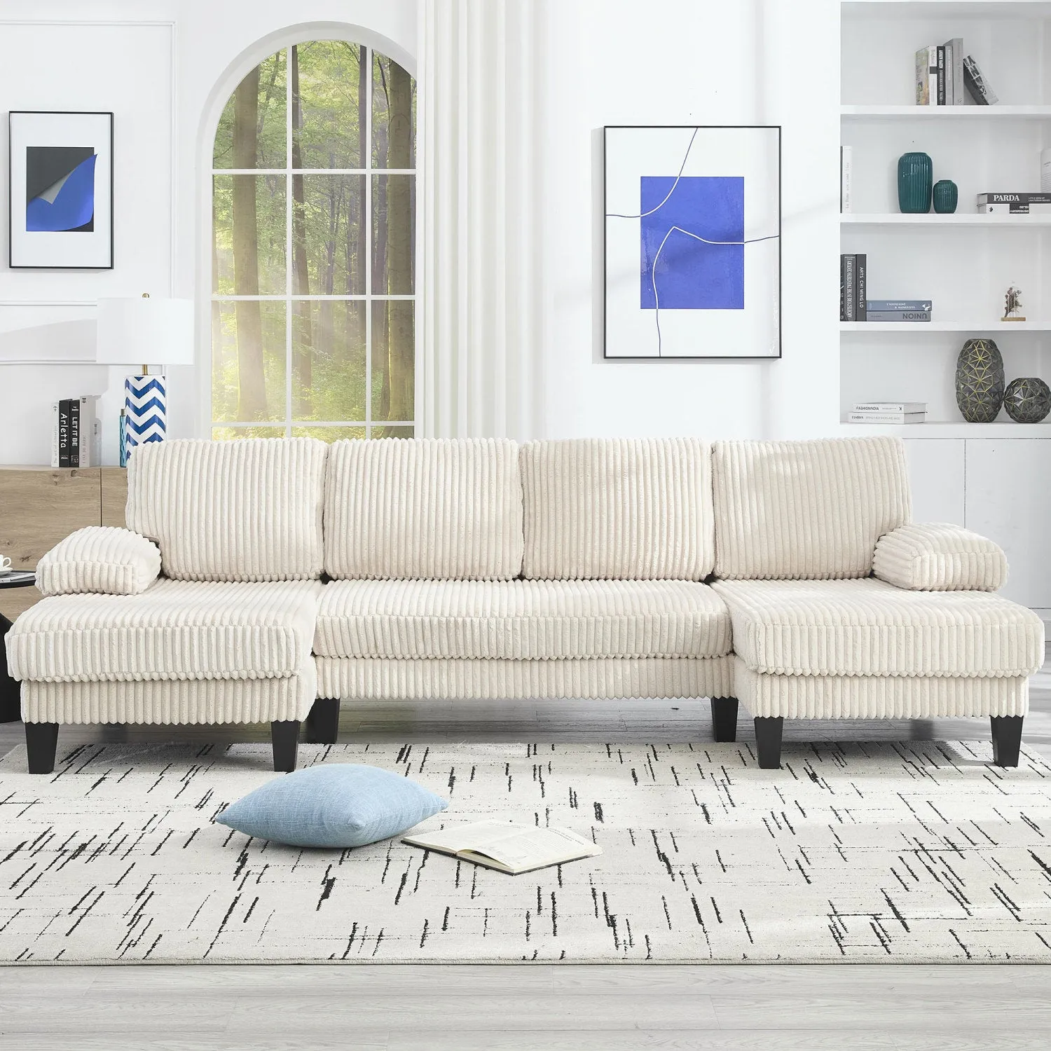 Streamdale U-Shaped Couch with Double Chaise & Oversized Seat