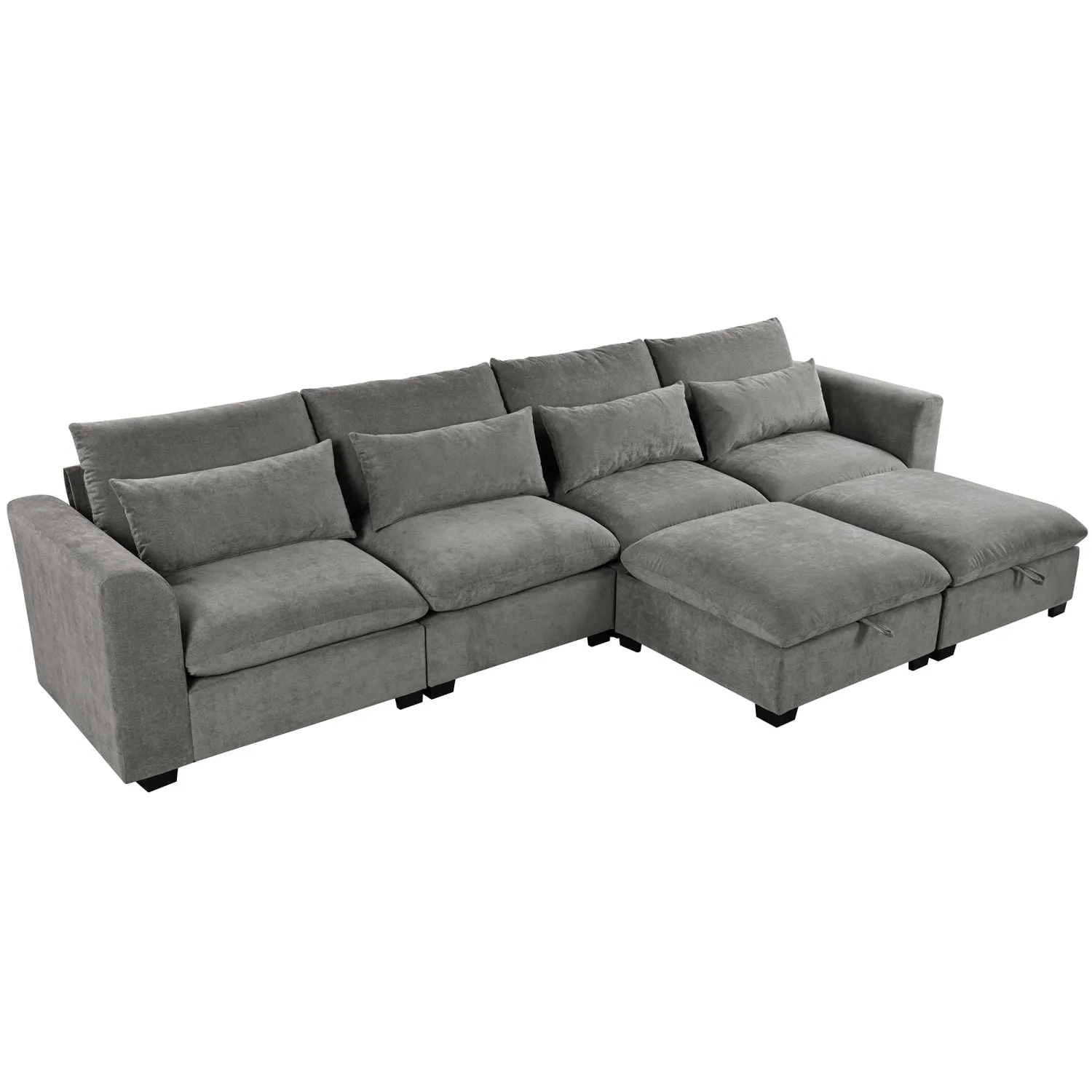 Streamdale U-Shaped Modular Corner Sofa with Ottomans