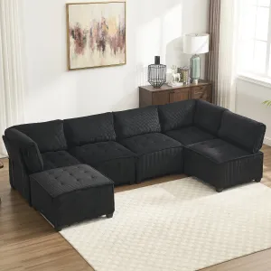 Streamdale U-Shaped Modular Sectional Sofa with Reversible Chaise