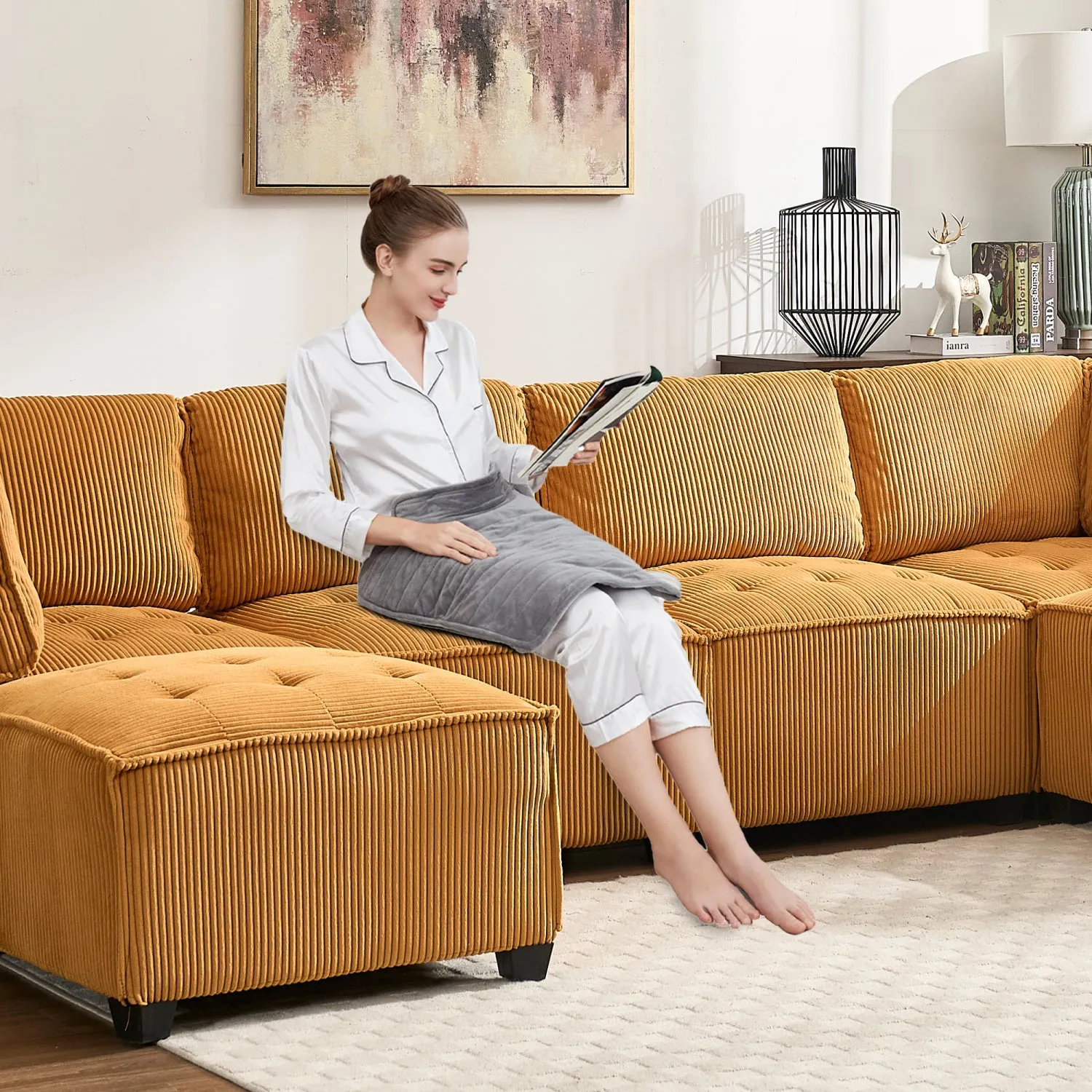 Streamdale U-Shaped Modular Sectional Sofa with Reversible Chaise
