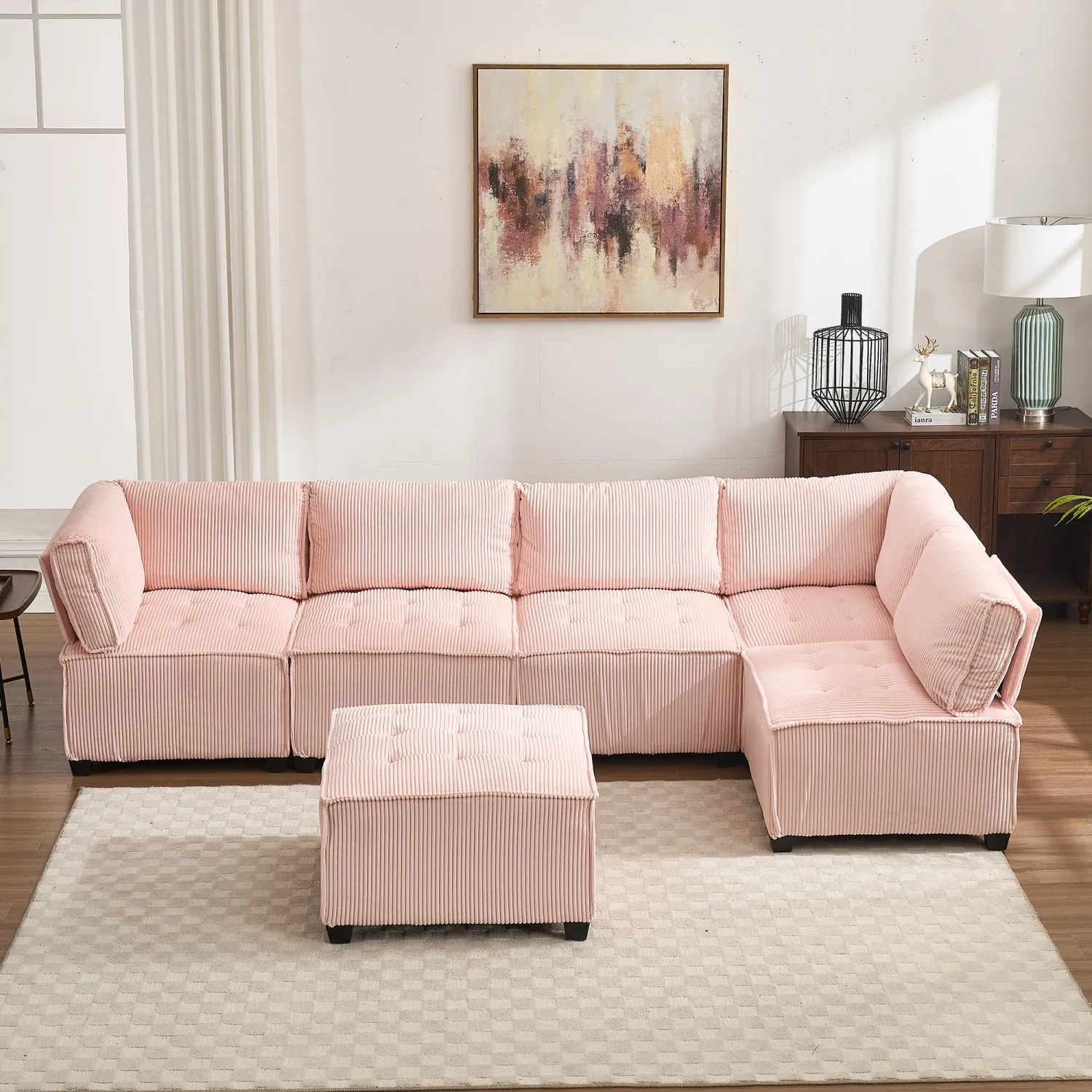 Streamdale U-Shaped Modular Sectional Sofa with Reversible Chaise