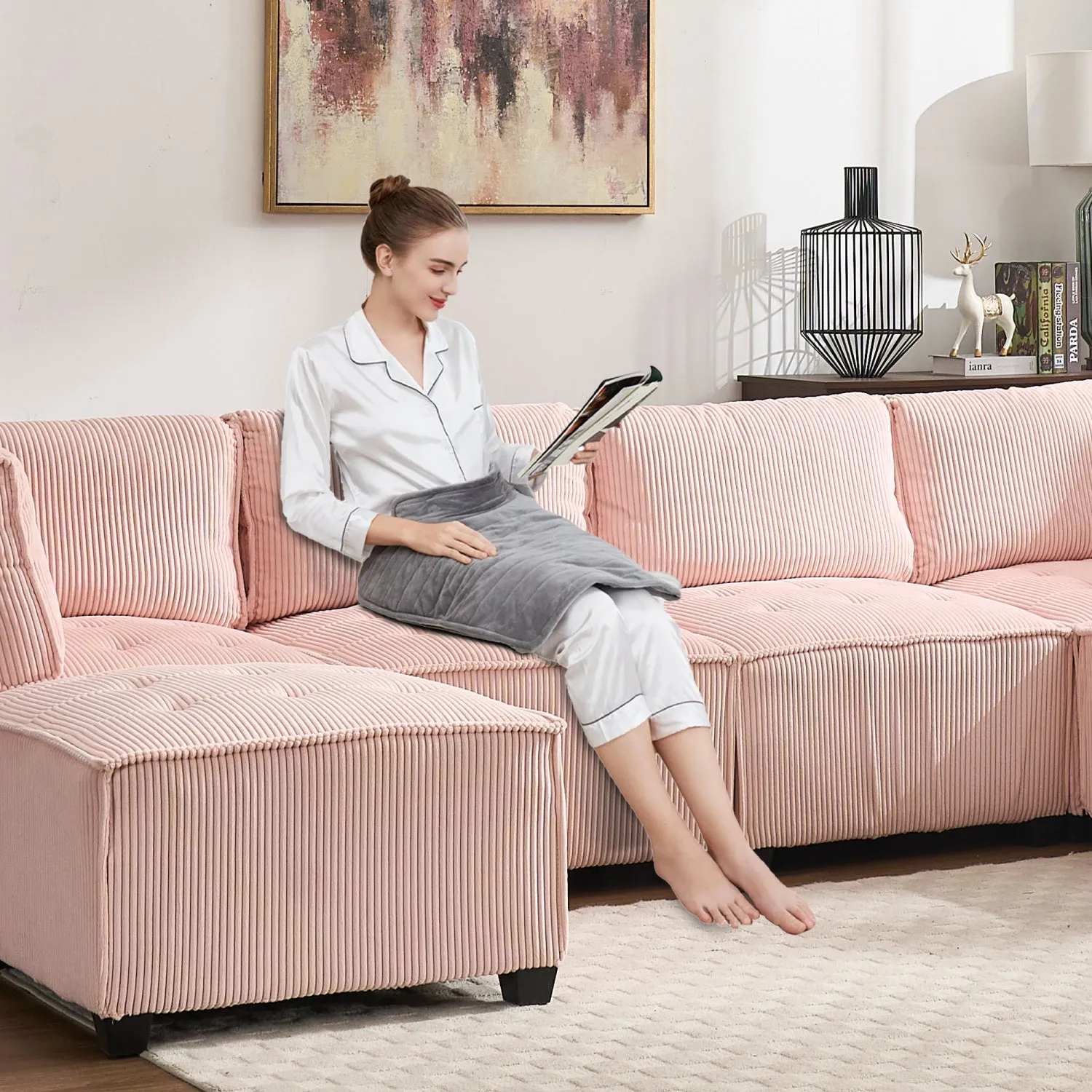 Streamdale U-Shaped Modular Sectional Sofa with Reversible Chaise