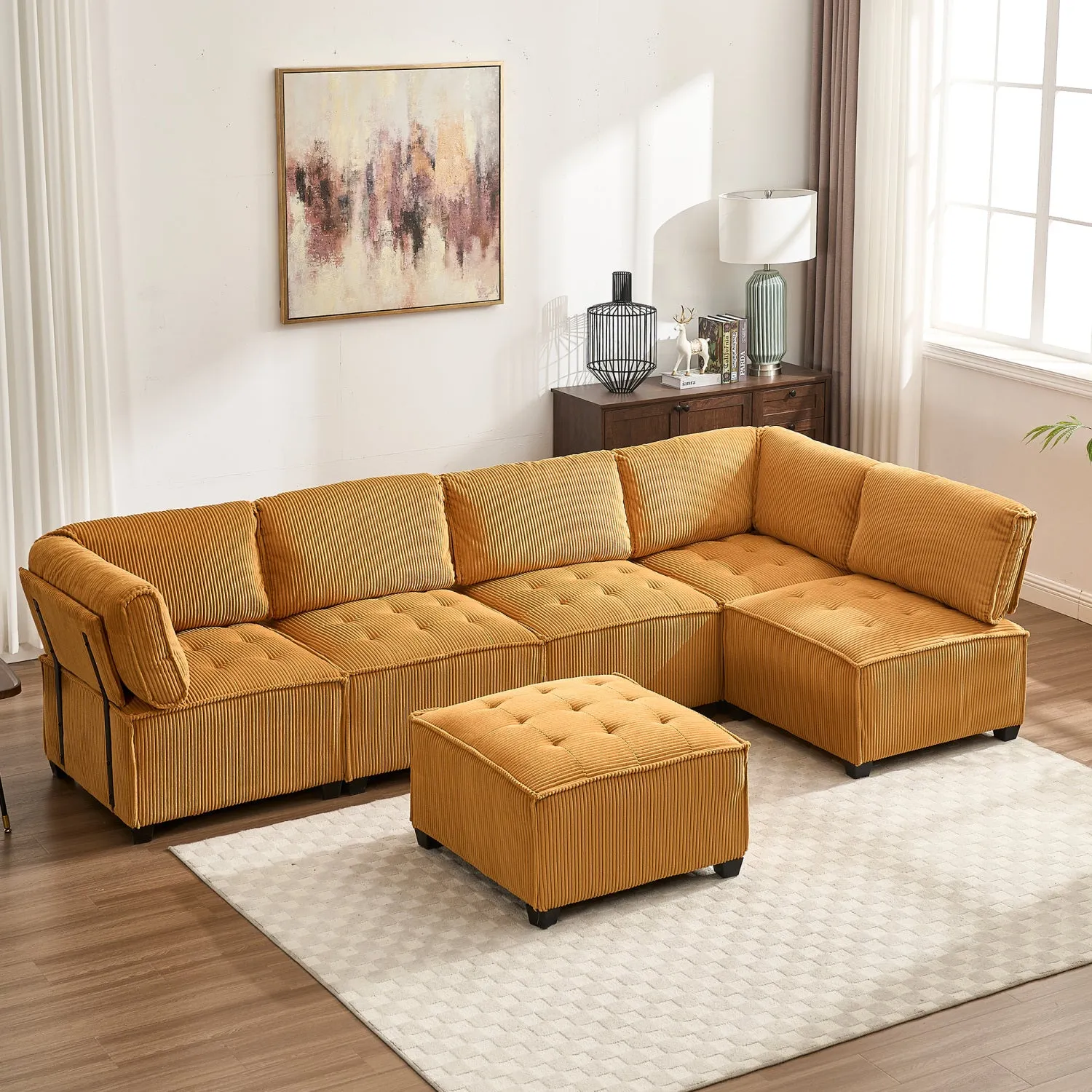 Streamdale U-Shaped Modular Sectional Sofa with Reversible Chaise
