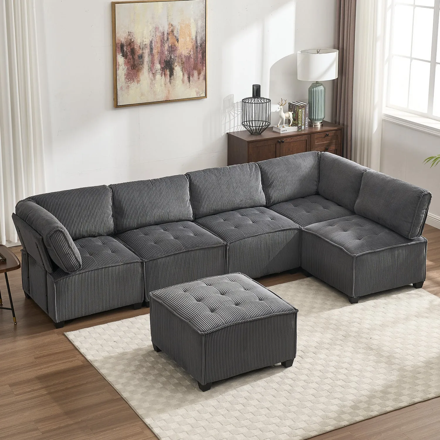 Streamdale U-Shaped Modular Sectional Sofa with Reversible Chaise
