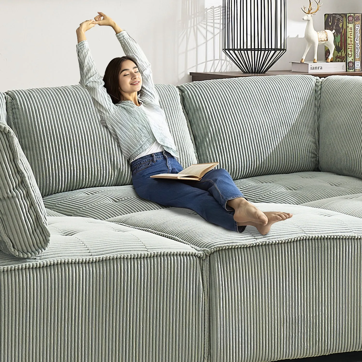 Streamdale U-Shaped Modular Sectional Sofa with Reversible Chaise