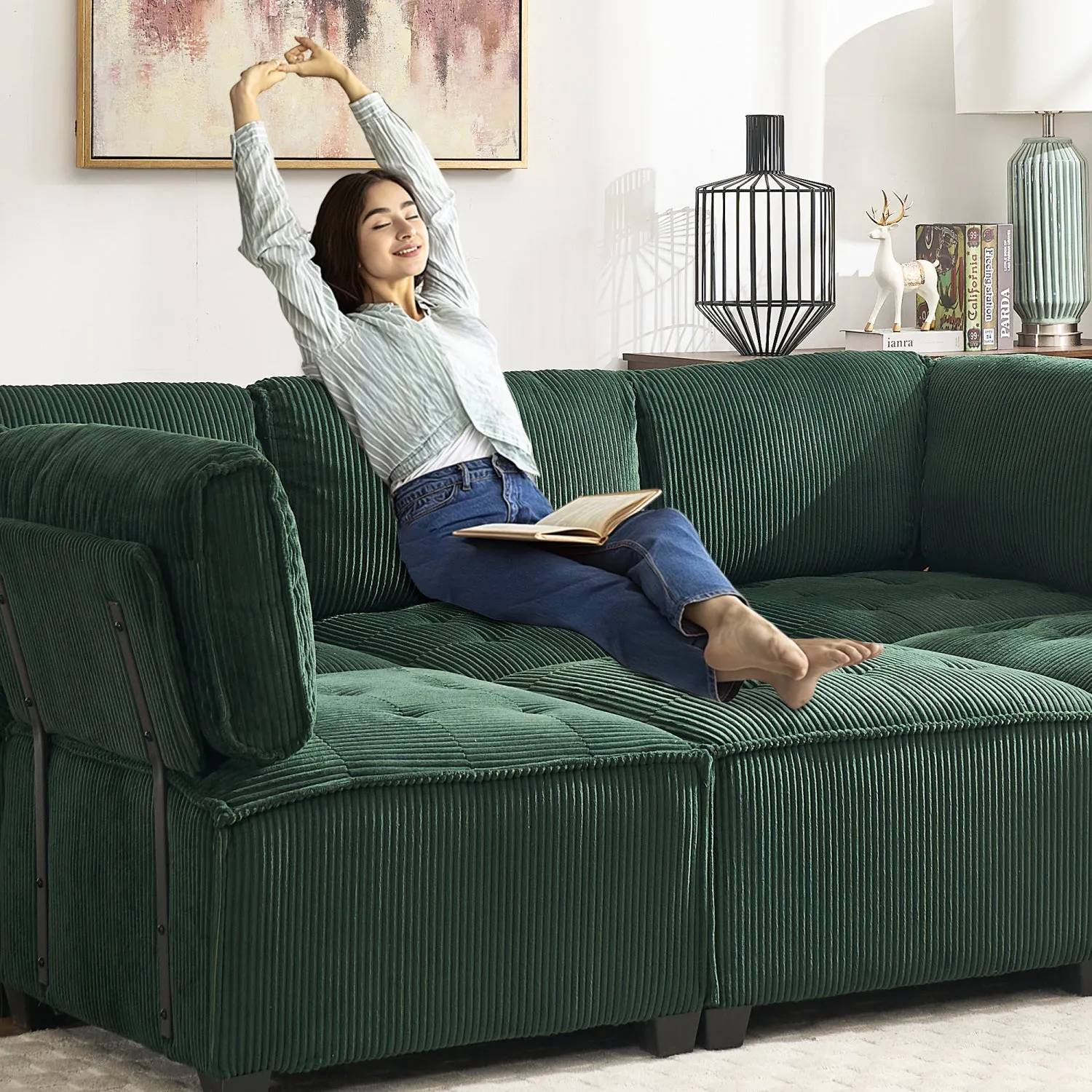 Streamdale U-Shaped Modular Sectional Sofa with Reversible Chaise