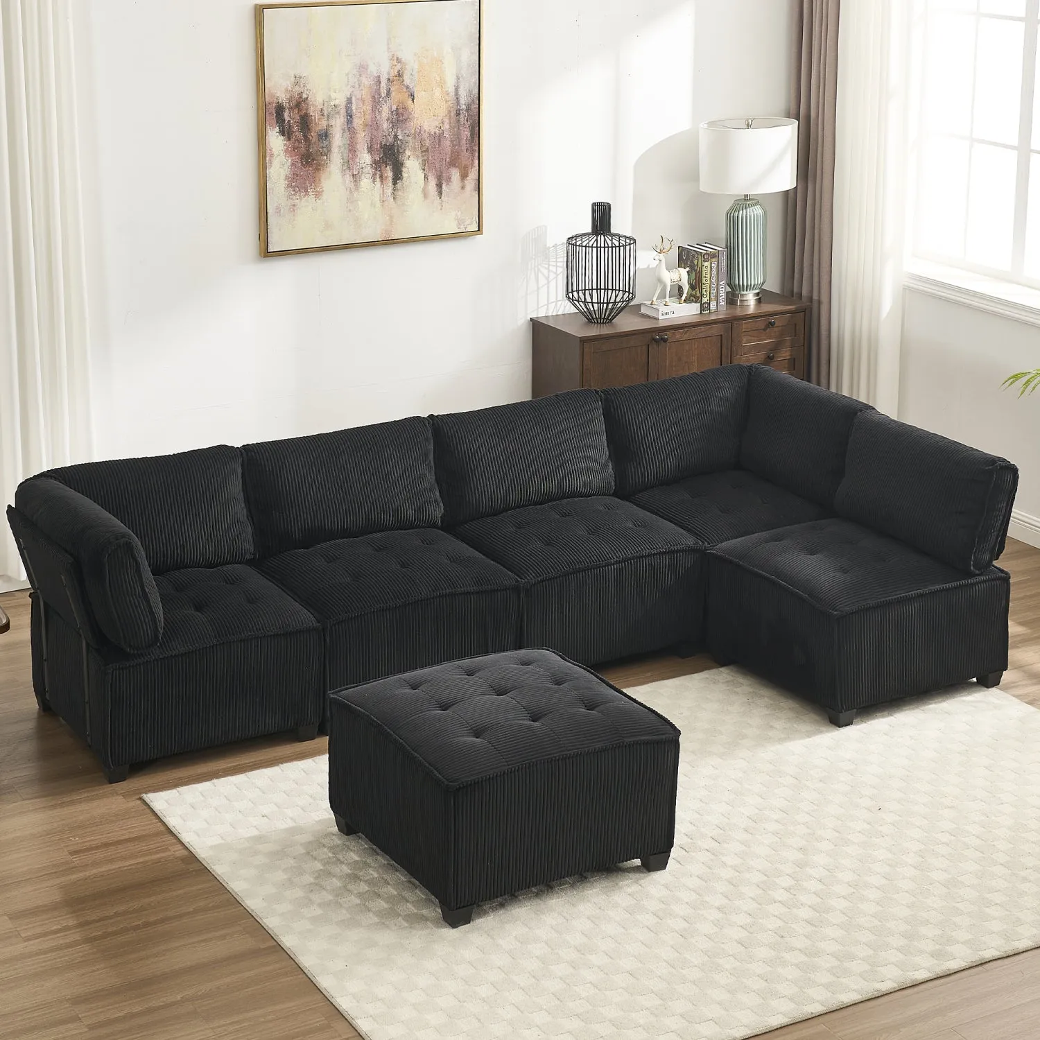 Streamdale U-Shaped Modular Sectional Sofa with Reversible Chaise