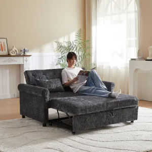 Streamdale Upholstered Sofa Bed - Chenille Loveseat with Adjustable Back