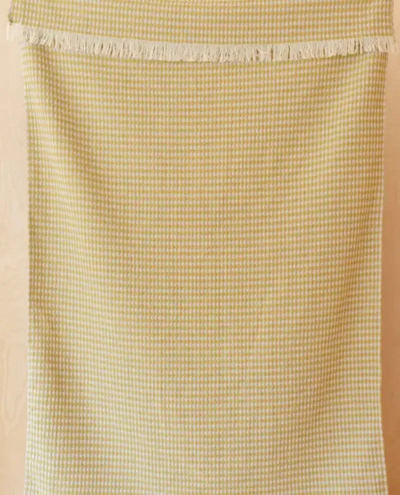 TBCo. Olive Argyle Diamond Cotton Throw