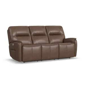 Wilson CafÃ© Leather Power Reclining Sofa with Power Headrests