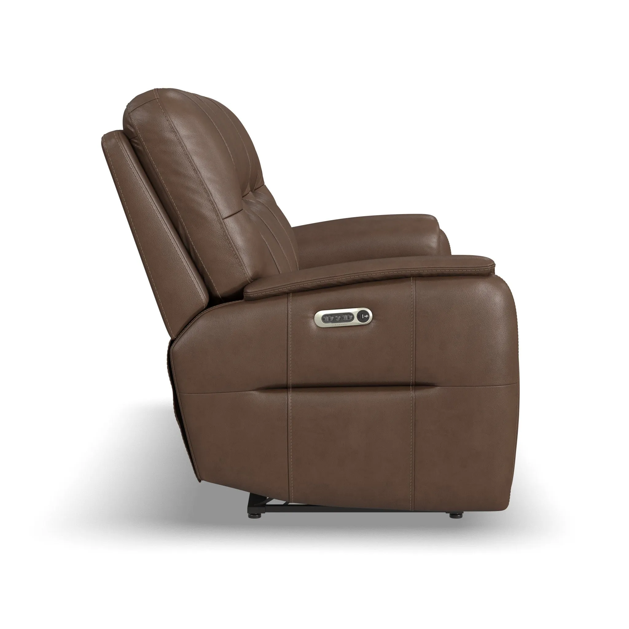 Wilson CafÃ© Leather Power Reclining Sofa with Power Headrests
